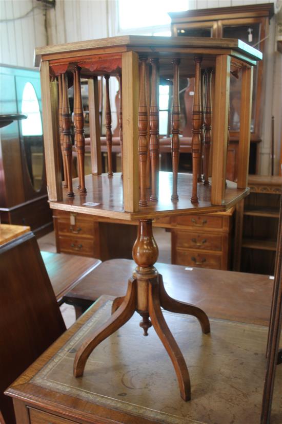 Edwardian mahogany revolving bookcase